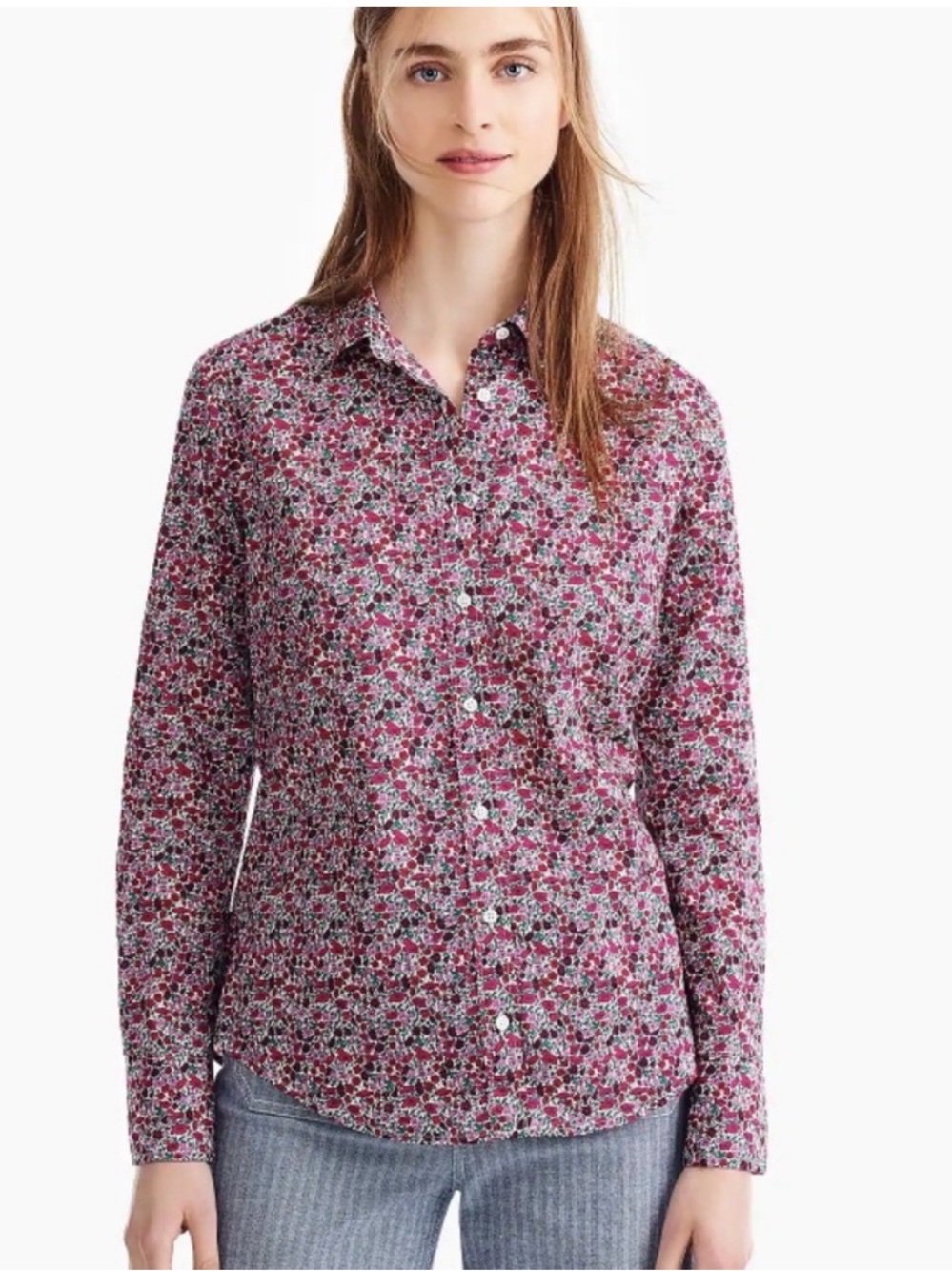 EUC J Crew Retail Liberty Slim Perfect LS Size 14